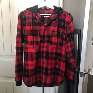 NWT Mens Buffalo Plaid Thick Flannel Shirt Size XS